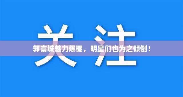 郭富城魅力爆棚，明星們也為之傾倒！