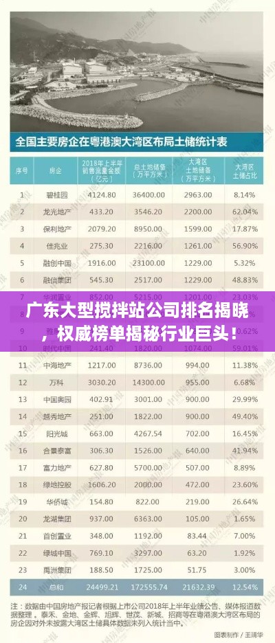 廣東大型攪拌站公司排名揭曉，權(quán)威榜單揭秘行業(yè)巨頭！