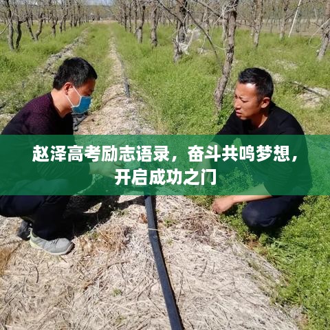 趙澤高考勵志語錄，奮斗共鳴夢想，開啟成功之門