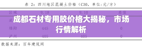 成都石材專用膠價格大揭秘，市場行情解析
